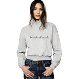'Be cool not cruel...' cropped hoodie