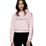 'Be cool not cruel...' cropped hoodie