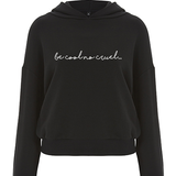 'Be cool not cruel...' cropped hoodie